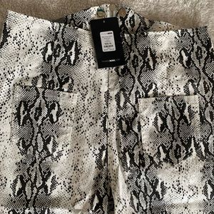 Snakeskin print pants